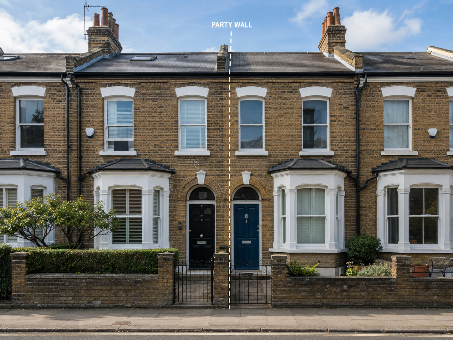 London terraced houses party wall